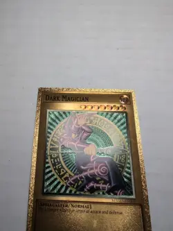 Yugioh Custom Gold Foil Card Dark Magician MAGO For Art Purposes - Image 2