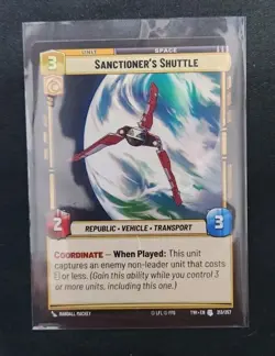 Sanctioner's Shuttle 213/257 Star Wars Unlimited TCG Card TWI Near Mint NM - Image 1