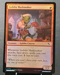 MTG 0130 GOBLIN MASKMAKER Foil Murders At Karlov Manor ⚔NM/MT - Image 1