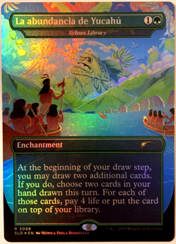 MTG La abundancia de Yucahu - Sylvan Library (Rainbow Foil) Secret Lair 2058 NM - Image 1