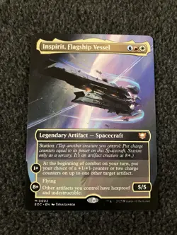 Magic The Gathering MTG - Inspirit, Flagship Vessel (Borderless) - EOE - Image 1