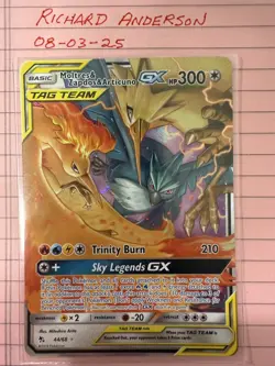 Pokemon TCG Hidden Fates Moltres & Zapdos & Articuno GX 44/68 Tag Team - Image 1