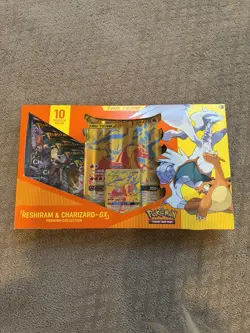 Pokemon TCG Reshiram & Charizard-GX Sealed Premium Collection Box - Image 1