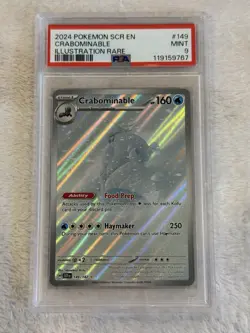 2024 POKEMON SCR EN-STELLAR CROWN ILLUSTRATION RARE #149 CRABOMINABLE PSA 9 - Image 1