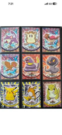 Pokemon TOPPS Series 1 Complete BLUE logo set 90/90 Excellent condition Non Holo - Image 5