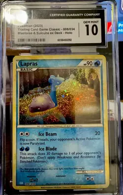 CGC 10 GEM MINT - LAPRAS - HOLO RARE - CLB 008/034 - Pokemon TCG Classic Deck - Image 4