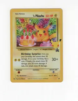 Birthday Pikachu #25 Pokemon Celebrations Classic Collection Holo Card NM - Image 1