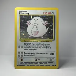 1995 Chansey 3/102 Holo Rare Base Set - 1999 Wizards Of The Coast Pokemon Card - Image 1