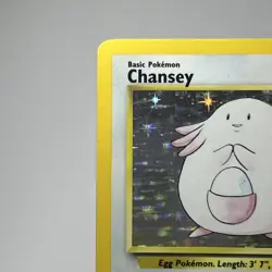 1995 Chansey 3/102 Holo Rare Base Set - 1999 Wizards Of The Coast Pokemon Card - Image 3