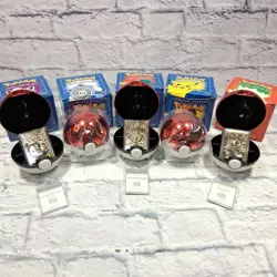 1999 Pokemon Burger King 23K Gold Plated Trading Card w/ Box Pokeball Set of 5 - Image 1