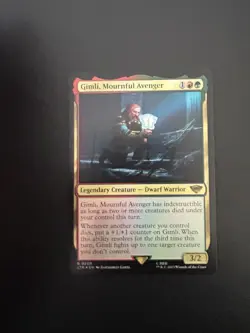 Foil Gimli, Mournful Avenger Universes Beyond the Lord of the Rings Rare Mtg 209 - Image 1