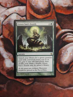 Green Sun's Zenith Mirrodin Besieged MTG Magic the Gathering 1st Edition - Image 1