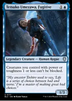 Tetsuko Umezawa Fugitive 0177 Non Foil Uncommon Bloomburrow Commander MTG NM - Image 1