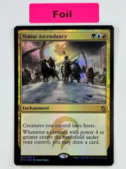 1x MTG Temur Ascendancy - (Foil) - Khans of Tarkir - NM #207 - Image 1