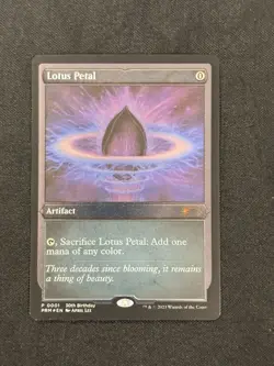 Lotus Petal 30th Birthday Foil Etched MTG Magic The Gathering Cards - Image 1