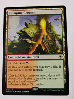 Stomping Ground MTG, Edge of Eternities, NM, Rare Land, Green/Red Land - Image 1