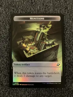 Magic The Gathering MTG - Robot Munitions Double-Sided Token Foil - EOE - Image 2