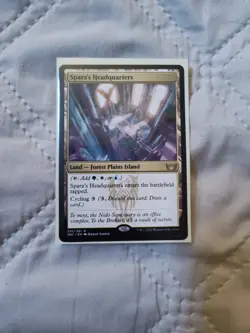 MTG Spara's Headquarters Streets of New Capenna Land Card Forest Plains Island - Image 4