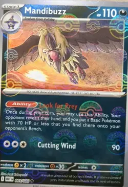Mandibuzz 064/086 (Pokeball Reverse Holo) SV: White Flare Pokemon TCG 2025 NM - Image 1