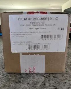 Pokemon TCG Scarlet & Violet Paldean Fates Pokemon Center ETB, SEALED Case of 4 - Image 1