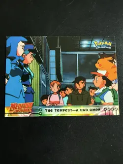 The Tempest--A Bad Omen Pokemon Topps Mewtwo Strikes Back 15 (Blue Logo) - Image 1