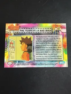 The Tempest--A Bad Omen Pokemon Topps Mewtwo Strikes Back 15 (Blue Logo) - Image 2