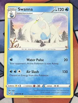 Pokemon Swanna 47/196 Lost Origin Uncommon Sword And Shield - Image 1