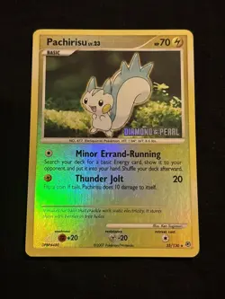 PACHIRISU LV. 23 35/130 2007 POKEMON DIAMOND & PEARL REVERSE HOLO RARE - Image 1