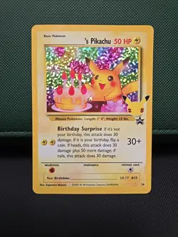 Birthday Pikachu 24 Holo Rare Pokemon Celebrations 25th Anniversary M/NM - Image 1