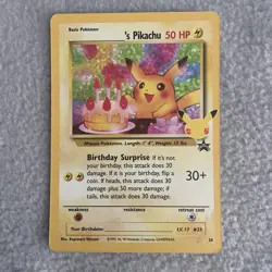 Birthday Pikachu 24 Holo Rare Pokemon Celebrations 25th Anniversary M/NM - Image 1