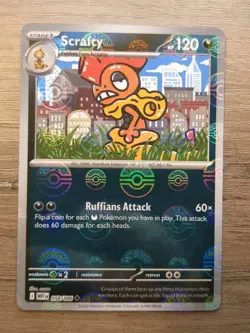 Scrafty 058/086 (Poke Ball Pattern) SV: White Flare Pokemon TCG 2025 NM - Image 2