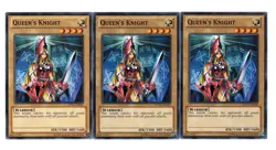 Yugioh- 3X Queen's Knight - Common - 1st Edition - DPYG-EN003 - Near Mint - Image 1