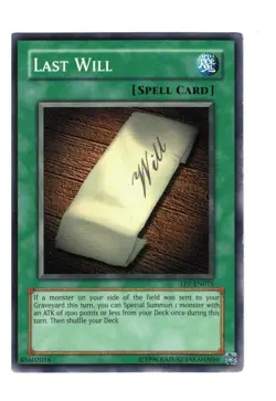 Yugioh- 1X Last Will - Common - Unlimited - TP7-EN015 - Light Play - Image 1