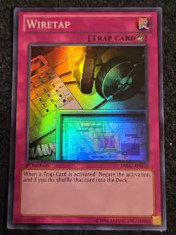 Yugioh - Wiretap Super Rare 1st Edition DRLG-EN035 LP - Image 1