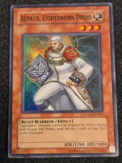 Yugioh Aurkus, Lightsworn Druid LODT-EN081 Super Rare 1996 Print NM - Image 1