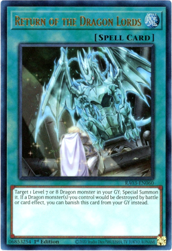 Yugioh! Return of the Dragon Lords RA03-EN060 Prismatic Ultimate Rare (PUR) - Image 1