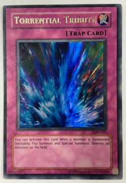 Yugioh LON-025 Torrential Tribute Unlimited Vintage Original NM - Image 1