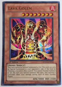 Yugioh Lava Golem SDMA-EN014 Rare 1st Edition - Image 1