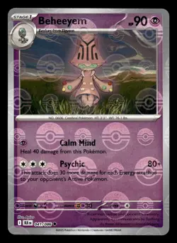 Beheeyem 041/086 Poke Ball Reverse Holo Black Bolt Pokemon Card - Image 1