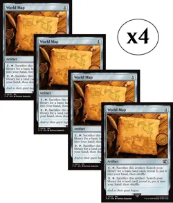 4x - World Map - x4 - Final Fantasy - C NM MTG - Image 1