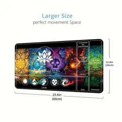 TCG Playmat Lotus 5 Colors Stained Glass Style MTG Magic The Gathering - Image 2