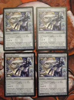 Silverskin Armor Mirrodin Besieged MBS X4 (Playset) MTG Magic the Gathering - Image 1