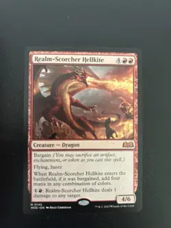 Realm-Scorcher Hellkite Wilds of Eldraine Regular Mythic Rare Mtg 145 - Image 1