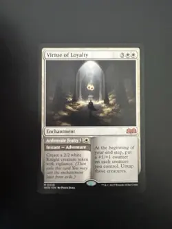 Virtue of Loyalty Wilds of Eldraine Regular Mythic Rare Mtg 38 - Image 1