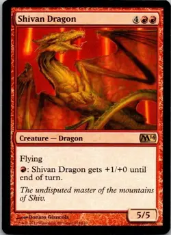 1 Shivan Dragon 14th Edition Core Set Near Mint NM MtG Magic the Gathering - Image 1