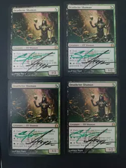 MTG 4x Deathrite Shaman Return to Ravnica Steve Argyle SIGNED LP!! - Image 1