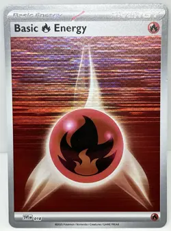 Fire Energy - Pokemon Black Bolt & White Flare (Horizontal Holo) Card #018 - Image 1