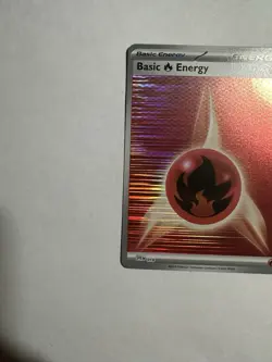 Fire Energy - Pokemon Black Bolt & White Flare (Horizontal Holo) Card #018 - Image 3