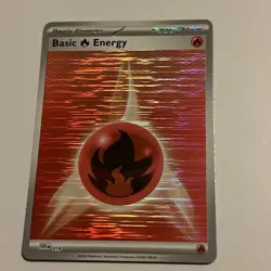 Fire Energy - Pokemon Black Bolt & White Flare (Horizontal Holo) Card #018 - Image 1