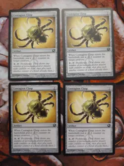 Contagion Clasp Scars of Mirrodin SOM X4 (Playset) MTG Magic the Gathering - Image 1